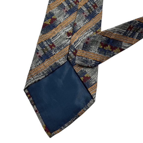 MISSONI XL Multicolor Geometric Art Silk LUXURY Tie ITALY - Picture 4 of 4